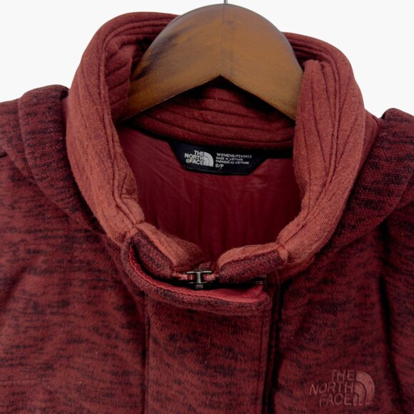 The North Face Maroon Red Indi Insulated Hooded Jacket Size Small - Picture 4 of 9